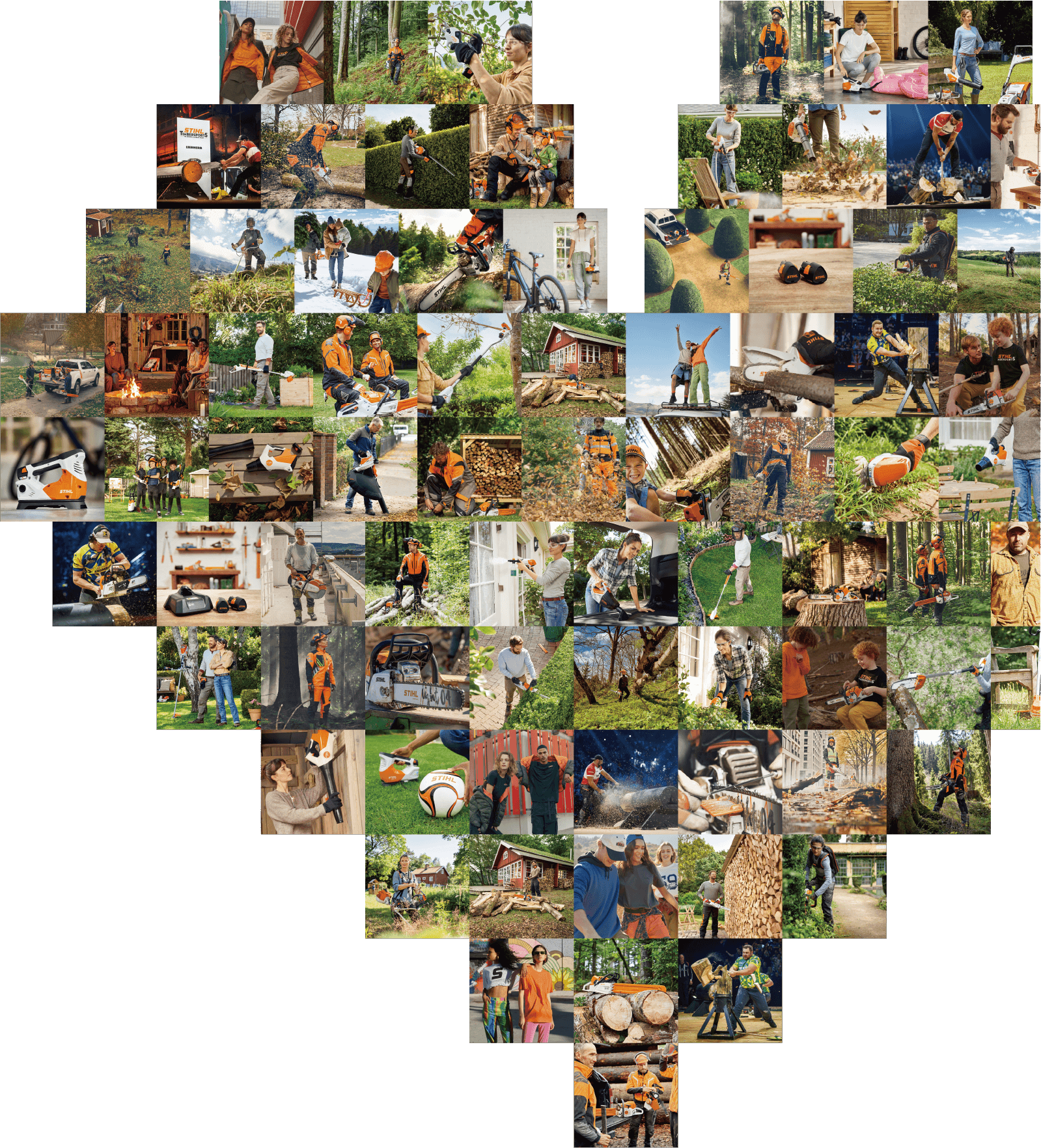 木を切っている様子